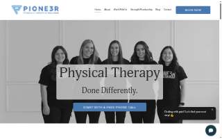 PIONE3R Physical Therapy & Wellness website