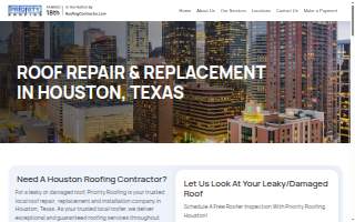 Priority Roofing of Houston website
