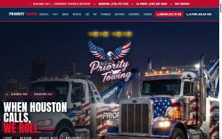 Priority Towing Houston website