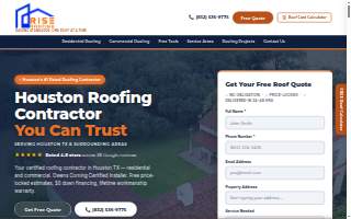 RISE Roofing Company Houston - Roofing Contractor website
