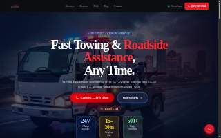 TA Towing Roadside Assistance website