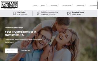 Copeland Family Dentistry website