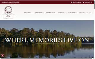 Cox Funeral Home website