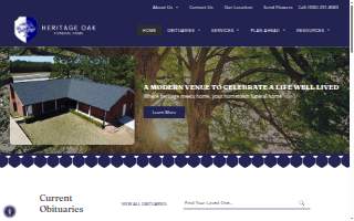 Heritage Oak Funeral Home website