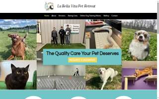 La Bella Vita Pet Retreat website