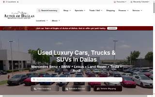 Autos of Dallas website