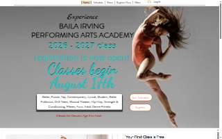 Baila Irving Performing Arts Academy website