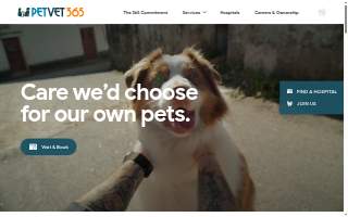 PetVet365 Pet Hospital Irving website