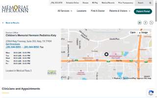 Children's Memorial Hermann Pediatrics Katy website