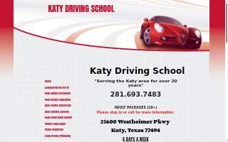 Katy Driving School website