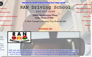 RAN Driving School website