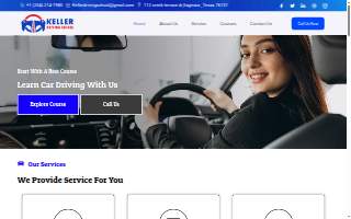 Keller Driving School website