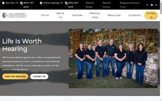 Hill Country Audiology Service website