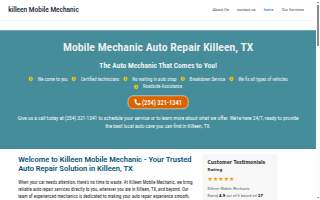 killeen Mobile Mechanic website