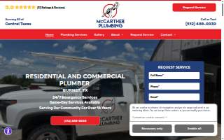 McCarther Plumbing website