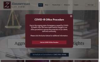 Zimmerman Law firm website