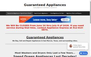 Guaranteed Appliances website