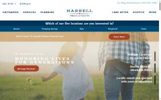 Harrell Funeral Home website