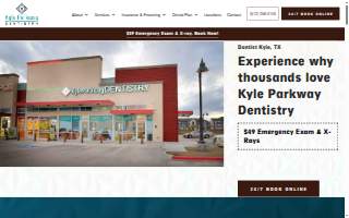 Kyle Parkway Dentistry website