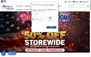 StarFine Furniture & Mattress of La Marque website