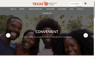 Texas Specialty Clinic - Lancaster website