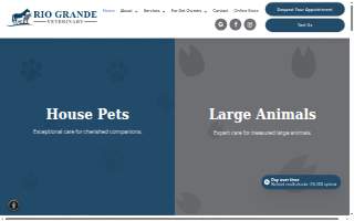 Rio Grande Veterinary Clinic website