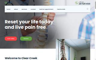 Clear Creek Chiropractic Center website