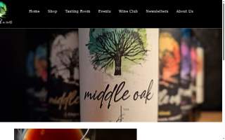 Middle Oak Wines website