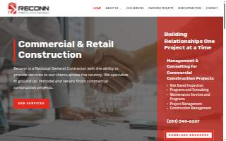 Reconn Construction Services website