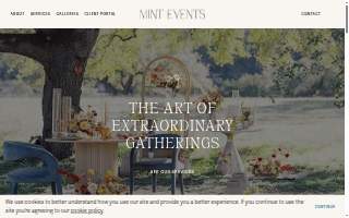 Mint Event Design website