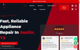 Texcen Appliance Repair website