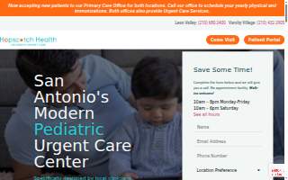Hopscotch Health Children's Urgent Care and Primary Care website