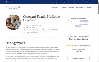 Covenant Family Medicine – Levelland website