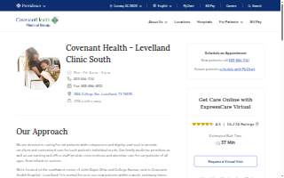 Covenant Health - Levelland Clinic South website