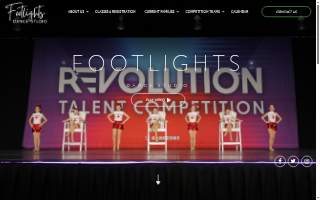 Footlights Dance Studio website