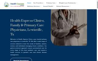Health Express Clinics (Lewisville) website