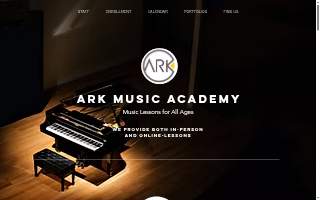 ARK Music Academy website