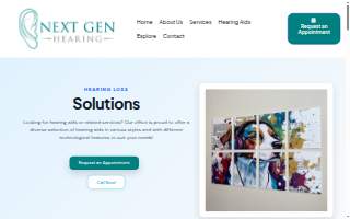 Next Gen Hearing website