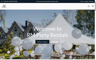 RM Party Rentals website