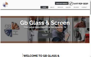 GB Glass & Screen website