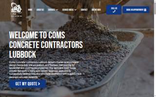 Coms Concrete Contractors Lubbock website