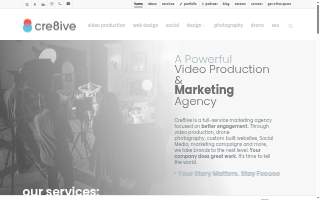 Cre8ive Marketing Agency website
