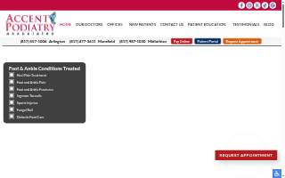 Accent Podiatry Associates of Mansfield website