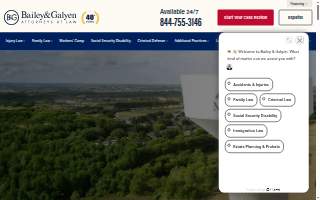 Bailey & Galyen Attorneys at Law of Mansfield website