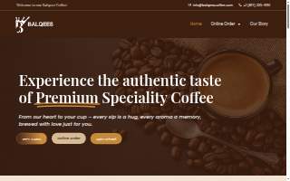 Balqees Coffee website