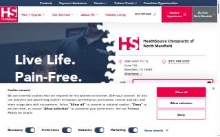 HealthSource Chiropractic of North Mansfield website