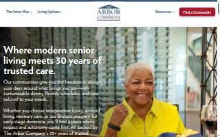 Arbor House Assisted Living and Memory Care website