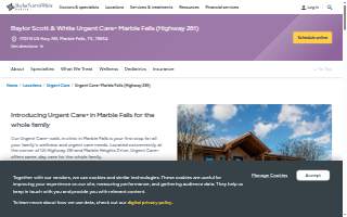 Baylor Scott & White Urgent Care - Marble Falls (Highway 71) website