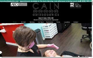 Cain Orthodontics website