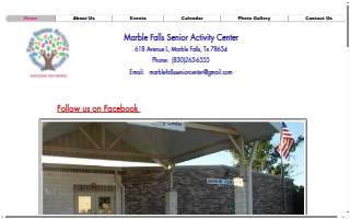 Marble Falls Senior Center website